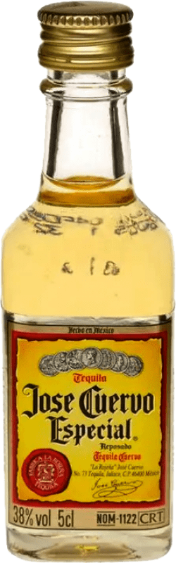 18,95 € Envoi gratuit | Boîte de 10 unités Tequila José Cuervo Dorado Reposado Mexique Mini-Bouteille 5 cl