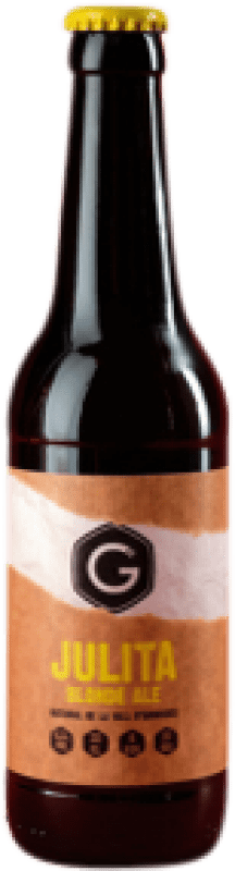 13,95 € Бесплатная доставка | Коробка из 3 единиц Пиво Graner Julita Каталония Испания треть литровая бутылка 33 cl