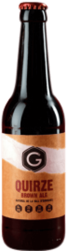 13,95 € Envío gratis | Caja de 3 unidades Cerveza Graner Quirze Cataluña España Botellín Tercio 33 cl