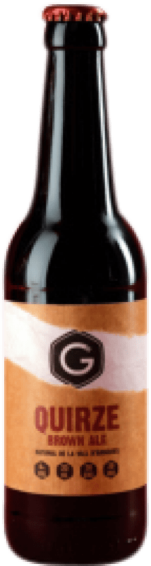 13,95 € Бесплатная доставка | Коробка из 3 единиц Пиво Graner Quirze Каталония Испания треть литровая бутылка 33 cl