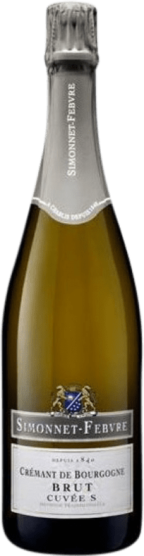 26,95 € Envio grátis | Espumante branco Taittinger Simonnet-Febvre Cuvée Brut A.O.C. Crémant de Bourgogne Borgonha França Pinot Preto, Chardonnay Garrafa 75 cl