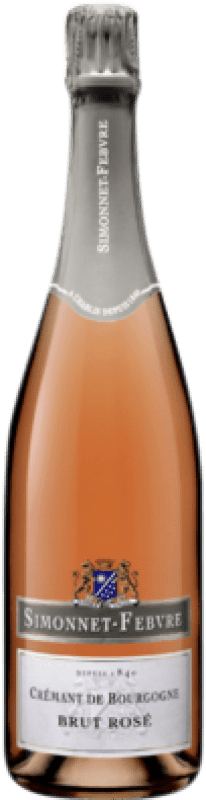 25,95 € Бесплатная доставка | Розовое игристое Taittinger Simonnet-Febvre Crémant Rosé брют Бургундия Франция бутылка 75 cl