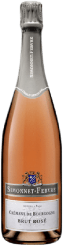 26,95 € 免费送货 | 桃红起泡酒 Taittinger Simonnet-Febvre Brut — 起泡酒 干型 Rosé — 桃红葡萄酒 A.O.C. Crémant de Bourgogne 勃艮第 法国 75 cl