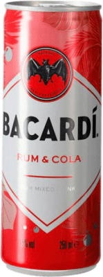 3,95 € 免费送货 | 饮料和搅拌机 Bacardí Cola Rum Mixed Drink 波多黎各 铝罐 25 cl