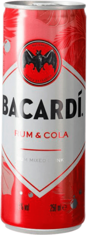 3,95 € Spedizione Gratuita | Bibite e Mixer Bacardí Cola Rum Mixed Drink Puerto Rico Lattina 25 cl