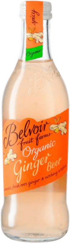 35,95 € 免费送货 | 盒装12个 饮料和搅拌机 Belvoir Ginger Beer Organic 英国 小瓶 25 cl