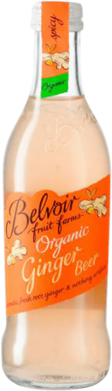 25,95 € Envio grátis | Caixa de 12 unidades Refrigerantes Belvoir Reino Unido Organic — Bio Garrafinha 25 cl Ginger Beer