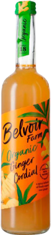 74,95 € Envio grátis | Caixa de 6 unidades Refrigerantes Belvoir Cordial Reino Unido Organic — Bio Garrafa Medium 50 cl Ginger — Gengibre Sem Álcool