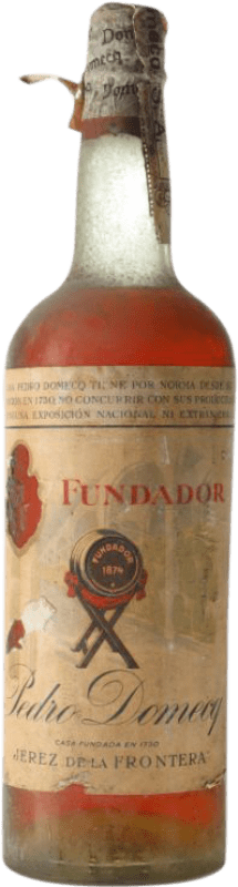 51,95 € Kostenloser Versand | Brandy Pedro Domecq Fundador Colección D.O. Jerez-Xérès-Sherry Andalusien Spanien Flasche 1 L