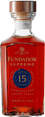 76,95 € Kostenloser Versand | Brandy Pedro Domecq Fundador Supremo D.O. Jerez-Xérès-Sherry Andalusien Spanien 15 Jahre Flasche 70 cl