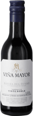 2,95 € Бесплатная доставка | Красное вино Viña Mayor Дуб D.O. Ribera del Duero Кастилья-Ла-Манча Испания Маленькая бутылка 18 cl