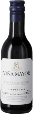 1,95 € Бесплатная доставка | Красное вино Viña Mayor Дуб D.O. Ribera del Duero Кастилья-Ла-Манча Испания Маленькая бутылка 18 cl