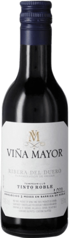 2,95 € Kostenloser Versand | Rotwein Viña Mayor Eiche D.O. Ribera del Duero Kastilien-La Mancha Spanien Kleine Flasche 18 cl