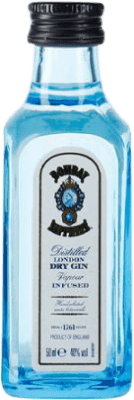 36,95 € Envio grátis | Caixa de 12 unidades Gin Bombay Sapphire Reino Unido Garrafa Miniatura 5 cl