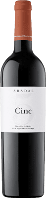 22,95 € Envio grátis | Vinho tinto Abadal Cinc D.O. Pla de Bages Catalunha Espanha Merlot Garrafa 75 cl