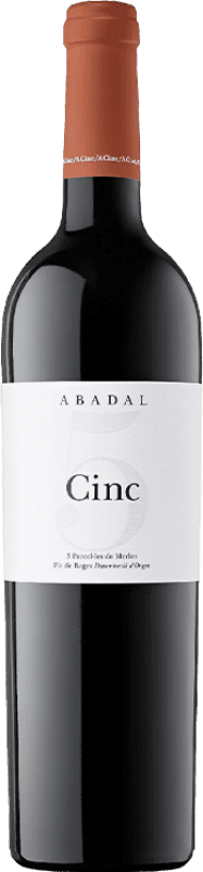 22,95 € Free Shipping | Red wine Abadal Cinc D.O. Pla de Bages Catalonia Spain Merlot Bottle 75 cl