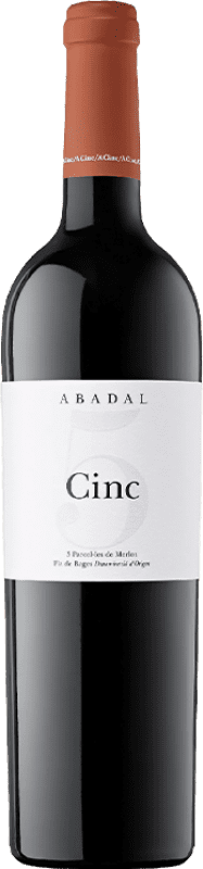 23,95 € Envío gratis | Vino tinto Abadal Cinc D.O. Pla de Bages Cataluña España Merlot Botella 75 cl