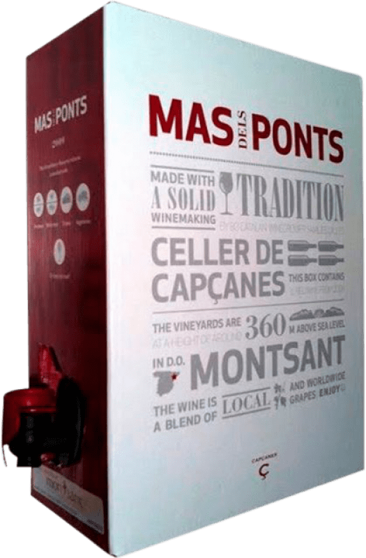 23,95 € Envoi gratuit | Vin rouge Celler de Capçanes Mas dels Ponts Negre D.O. Montsant Catalogne Espagne Merlot, Grenache, Cabernet Sauvignon, Samsó Bag in Box 3 L