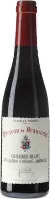 57,95 € Envío gratis | Vino tinto Famille Perrin Château de Beaucastel A.O.C. Châteauneuf-du-Pape Rhône Francia Syrah, Garnacha, Mourvèdre, Counoise Media Botella 37 cl