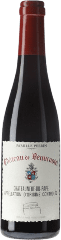 57,95 € 免费送货 | 红酒 Famille Perrin Château de Beaucastel A.O.C. Châteauneuf-du-Pape 罗纳 法国 Syrah, Grenache, Mourvèdre, Counoise 半瓶 37 cl