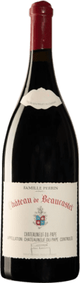 606,95 € Kostenloser Versand | Rotwein Château Beaucastel A.O.C. Châteauneuf-du-Pape Rhône Frankreich Syrah, Grenache, Mourvèdre, Counoise Jeroboam-Doppelmagnum Flasche 3 L