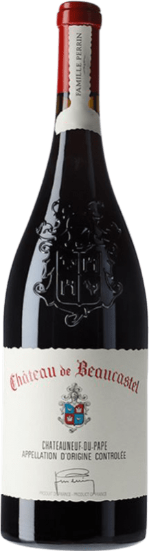 249,95 € Spedizione Gratuita | Vino rosso Château Beaucastel A.O.C. Châteauneuf-du-Pape Rhône Francia Syrah, Grenache, Mourvèdre, Counoise Bottiglia Magnum 1,5 L