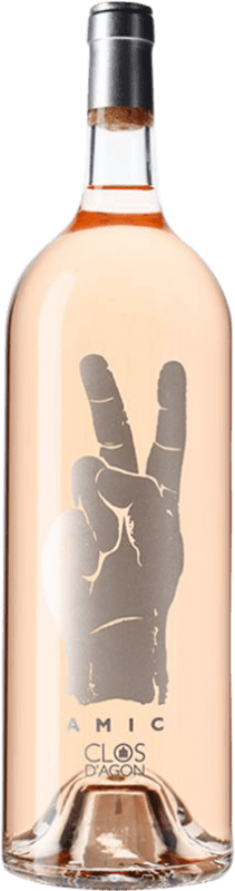 34,95 € Envoi gratuit | Vin Rosé Clos d'Agon Amic D.O. Empordà Catalogne Espagne Grenache Bouteille Magnum 1,5 L