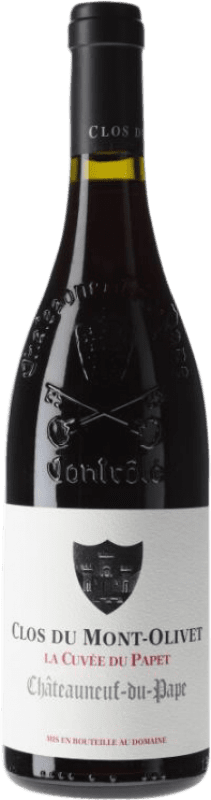 109,95 € Envío gratis | Vino tinto Clos du Mont-Olivet La Cuvée du Papet A.O.C. Châteauneuf-du-Pape Rhône Francia Syrah, Garnacha, Mourvèdre Botella 75 cl