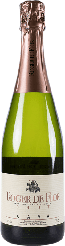 7,95 € Spedizione Gratuita | Spumante Bianco Codorníu Roger de Flor Brut D.O. Cava Catalogna Spagna Macabeo, Xarel·lo, Parellada Bottiglia 75 cl
