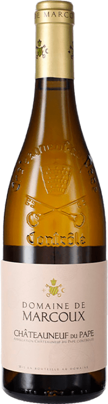82,95 € Spedizione Gratuita | Vino bianco Domaine de Marcoux Blanc Crianza A.O.C. Châteauneuf-du-Pape Rhône Francia Roussanne, Bourboulenc, Clairette Blanche Bottiglia 75 cl