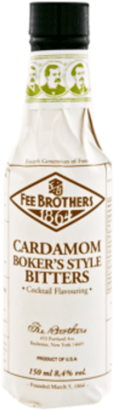 303,95 € Kostenloser Versand | 12 Einheiten Box Getränke und Mixer Fee Brothers Cardamom Bitter Vereinigte Staaten Kleine Flasche 15 cl