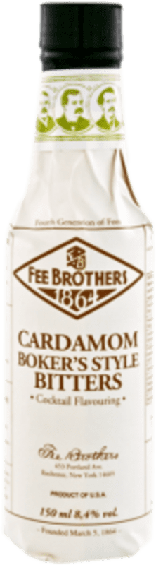 303,95 € Envío gratis | Caja de 12 unidades Refrescos y Mixers Fee Brothers Cardamom Bitter Estados Unidos Botellín 15 cl