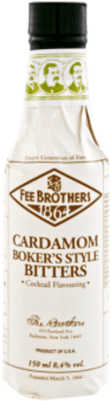 229,95 € Envoi gratuit | Boîte de 12 unités Schnaps Fee Brothers Bitter Cardamom États Unis Petite Bouteille 15 cl