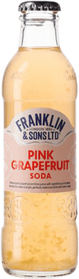 53,95 € Envio grátis | Caixa de 24 unidades Refrescos e Mixers Franklin & Sons Pink Grapefruit Soda Reino Unido Garrafa Pequena 20 cl