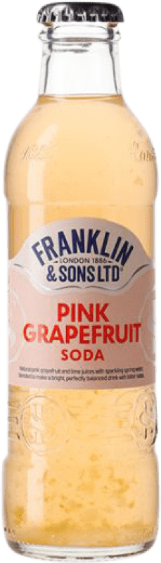 68,95 € Kostenloser Versand | 24 Einheiten Box Getränke und Mixer Franklin & Sons Pink Grapefruit Soda Großbritannien Kleine Flasche 20 cl