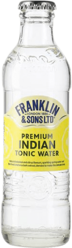 56,95 € Envio grátis | Caixa de 24 unidades Refrescos e Mixers Franklin & Sons Premium Tonic Reino Unido Garrafa Pequena 20 cl