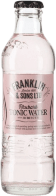 68,95 € Envio grátis | Caixa de 24 unidades Refrigerantes Franklin & Sons Rhubarb and Hibiscus Tonic Reino Unido Garrafinha 20 cl