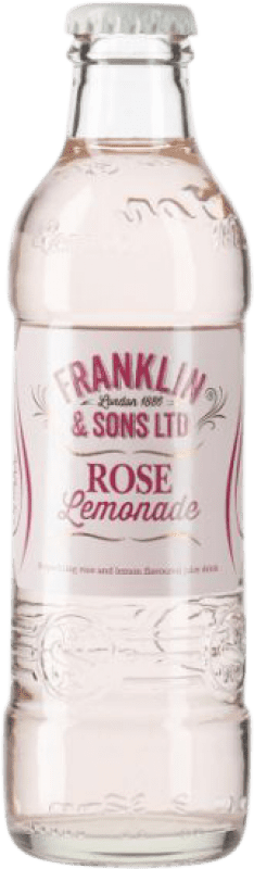 53,95 € 免费送货 | 盒装24个 饮料和搅拌机 Franklin & Sons Rose Lemonade 英国 小瓶 20 cl