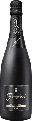 11,95 € Envio grátis | Espumante Branco Freixenet Cordón Brut — Bruto Negro — Preto D.O. Cava Catalunha Espanha Macabeo, Xarel·lo, Parellada 75 cl