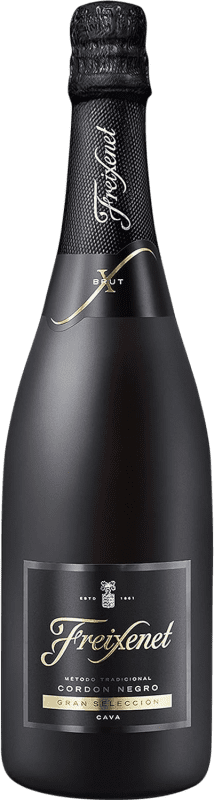 11,95 € Spedizione Gratuita | Spumante Bianco Freixenet Cordón Brut Negro — Nero D.O. Cava Catalogna Spagna Macabeo, Xarel·lo, Parellada 75 cl