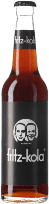 45,95 € Envío gratis | Caja de 24 unidades Refrescos Fritz Haag Kola Alemania Botellín Tercio 33 cl Cola