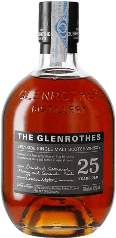 708,95 € Envoi gratuit | Single Malt Whisky Glenrothes Speyside Royaume-Uni 25 Ans Bouteille 70 cl