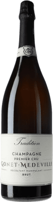 229,95 € Envoi gratuit | Blanc mousseux Gonet-Médeville Premier Cru Cuvée Tradition A.O.C. Champagne Champagne France Pinot Noir, Chardonnay, Pinot Meunier Bouteille Jéroboam-Double Magnum 3 L