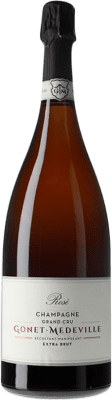 123,95 € Free Shipping | Rosé Sparkling Wine Gonet-Médeville Extra Brut Grand Cru, Rosé A.O.C. Champagne Champagne France Pinot Noir, Chardonnay Magnum Bottle 1,5 L