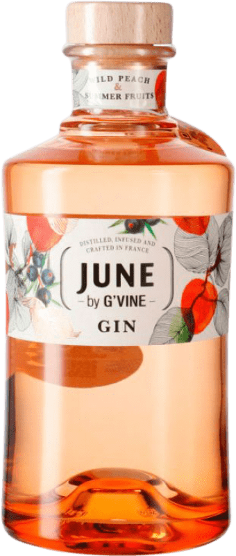 32,95 € Kostenloser Versand | Gin G'Vine June Melocotón Frankreich Flasche 70 cl