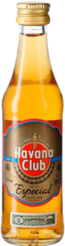 27,95 € Envío gratis | Caja de 12 unidades Ron Havana Club Especial Cuba Botellín Miniatura 5 cl