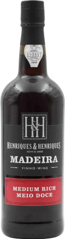 18,95 € 送料無料 | 甘口ワイン H&H Henriques & Henriques Medium Rich I.G. Madeira マデイラ島 ポルトガル ミディアムボトル 50 cl
