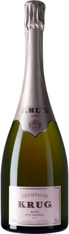 537,95 € 免费送货 | 玫瑰气泡酒 Krug Rosé 27th Edition 香槟 A.O.C. Champagne 香槟酒 法国 瓶子 75 cl