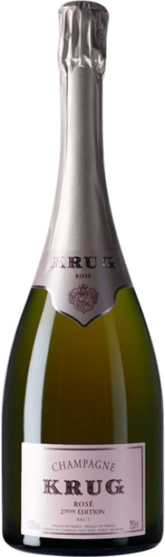 595,95 € 免费送货 | 玫瑰气泡酒 Krug Rosé 27th Edition 香槟 A.O.C. Champagne 香槟酒 法国 瓶子 75 cl