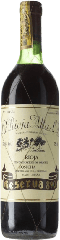 443,95 € 免费送货 | 红酒 Rioja Alta 890 大储备 1973 D.O.Ca. Rioja 拉里奥哈 西班牙 Tempranillo, Graciano, Mazuelo 瓶子 75 cl
